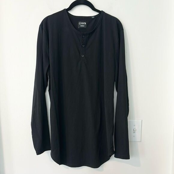 CUTS AO Longsleeve Henley Curve-Hem Henley XL - Picture 1 of 7